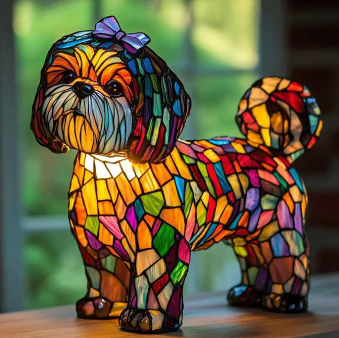 My beautiful resin dog lamps